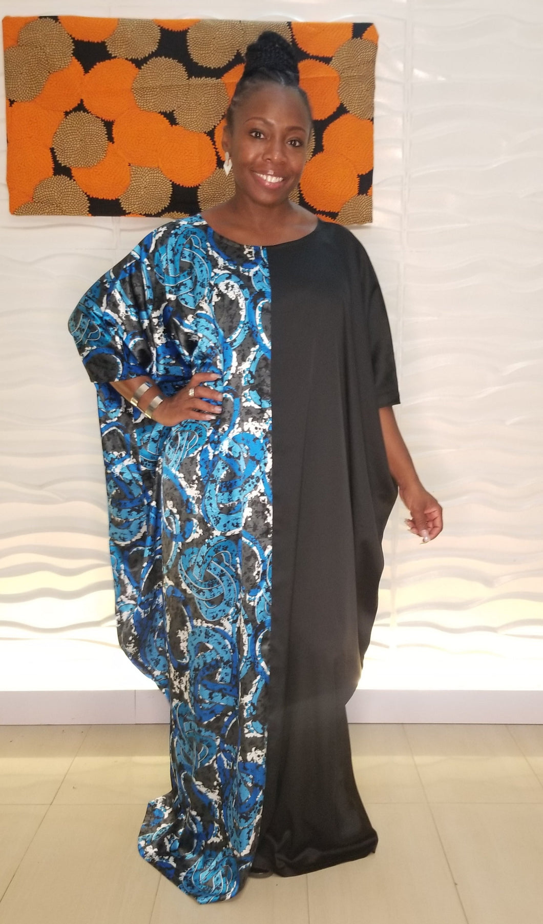 Nigerian Icy Blue Luxury Kaftan