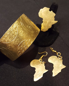Golden Brass Hand-Etched Bracelet