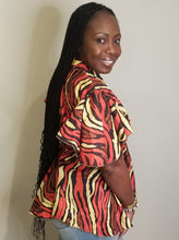 Load image into Gallery viewer, African Print Peplum Wrap Tops