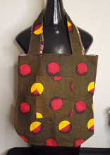 Load image into Gallery viewer, Large Reversible African Print Tote Bags