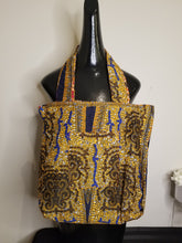 Load image into Gallery viewer, Large Reversible African Print Tote Bags