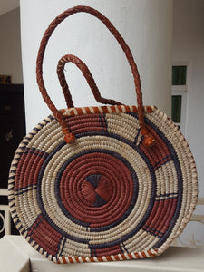 Handwoven Round Raffia Handbags - Large