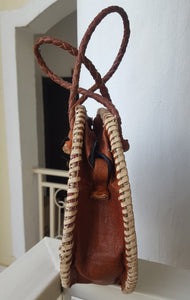 Handwoven Round Raffia Handbags - Large