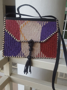 Handwoven Box Raffia Handbag