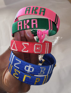 Handwoven 'Divine 9' Fraternity & Sorority Bracelets