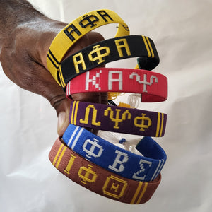 Handwoven 'Divine 9' Fraternity & Sorority Bracelets