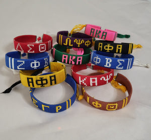 Handwoven 'Divine 9' Fraternity & Sorority Bracelets