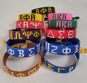 Handwoven 'Divine 9' Fraternity & Sorority Bracelets