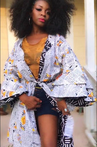 Reversible African Print Kimono Jacket