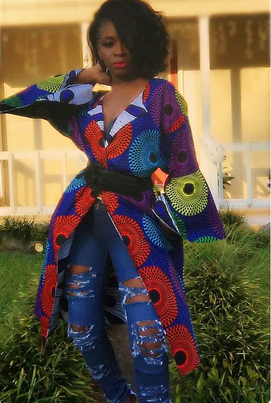 Kimono jacket hotsell african print