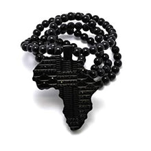 Load image into Gallery viewer, Unisex Black Luxe Africa Beaded Necklace