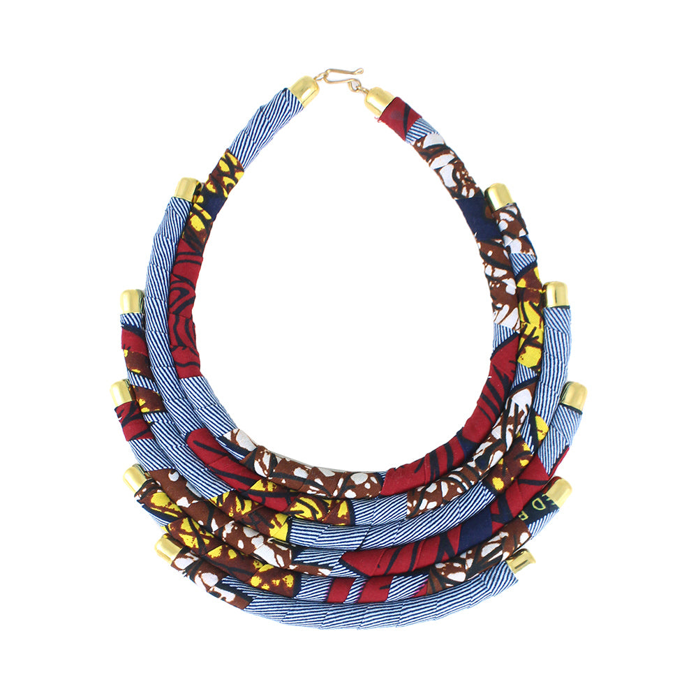 Kitenge (Ankara) 6-Row Necklaces