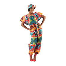 Load image into Gallery viewer, African Print Ruffle Jumpsuits