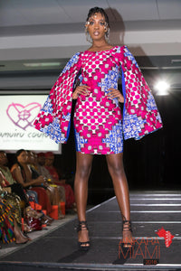 Wamuiru Double Cape Dress