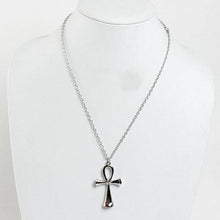 Load image into Gallery viewer, Unisex Silver Ankh Chain Necklace