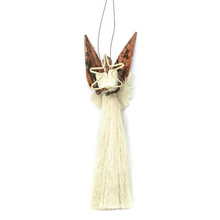 Load image into Gallery viewer, Holiday Ornament: Large Sisal &amp; Banana Fiber Angel With Star