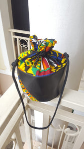 Ghanaian African Print Bucket Bag