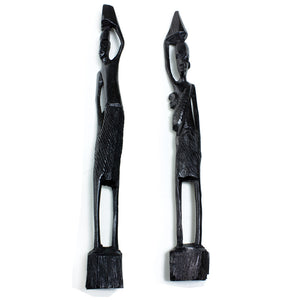 Ebony Skeleton Wooden Figurines