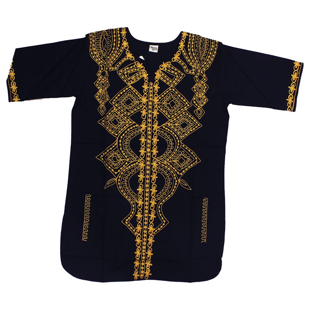Black & Gold Embroidered Tunic