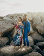 Load image into Gallery viewer, Pink &amp; Blue &#39;Anwu&#39; Elastic Gown