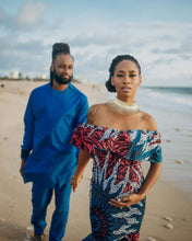 Load image into Gallery viewer, Pink &amp; Blue &#39;Anwu&#39; Elastic Gown