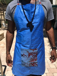 Reversible Adinkra Symbol & Bazin Apron