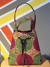 Load image into Gallery viewer, Ankara Circle Print Handbag