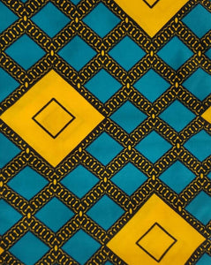 'Grid-Work' Ankara Fabric - 2 yard set