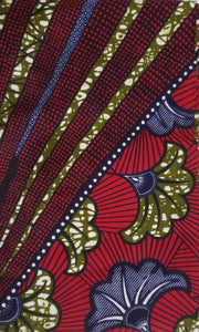 Crescent Bloom Ankara Fabric - 2 yard set