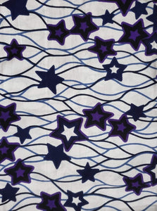 'Purple Star' Head Wrap (1 yd)