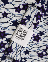 Load image into Gallery viewer, &#39;Purple Star&#39; Head Wrap (1 yd)