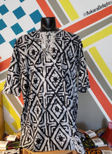 Load image into Gallery viewer, Men&#39;s Batik Dashiki Top - Black