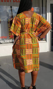 Kente Print Shift Dress