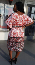 Load image into Gallery viewer, Red Batik Print Shift Dress