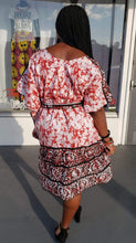 Load image into Gallery viewer, Red Batik Print Shift Dress