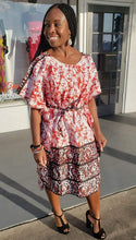 Load image into Gallery viewer, Red Batik Print Shift Dress