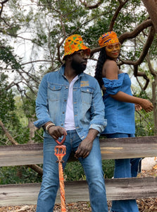 Unisex Kente Print Kufis (Caps)