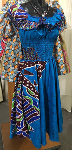 Blue Batik Summer Dress