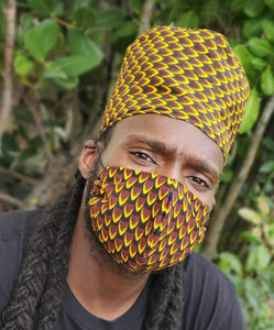 Unisex Kente Print Kufis (Caps)