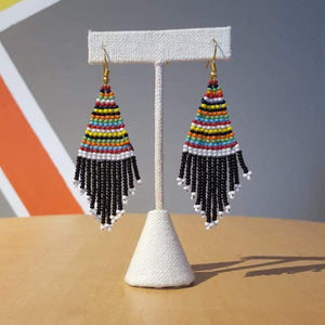 Maasai Beaded Fringe Earrings