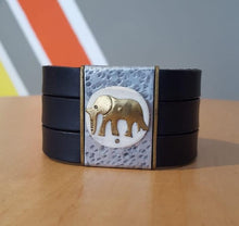 Load image into Gallery viewer, Unisex Leather Bracelet - Elephant