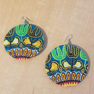 Kitenge (Ankara) Circle Earrings - Large