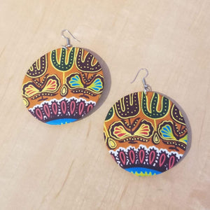 Kitenge (Ankara) Circle Earrings - Large