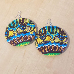 Kitenge (Ankara) Circle Earrings - Large