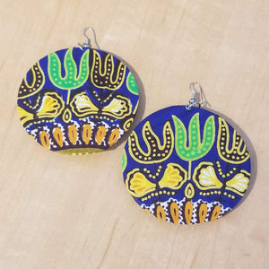 Kitenge (Ankara) Circle Earrings - Large