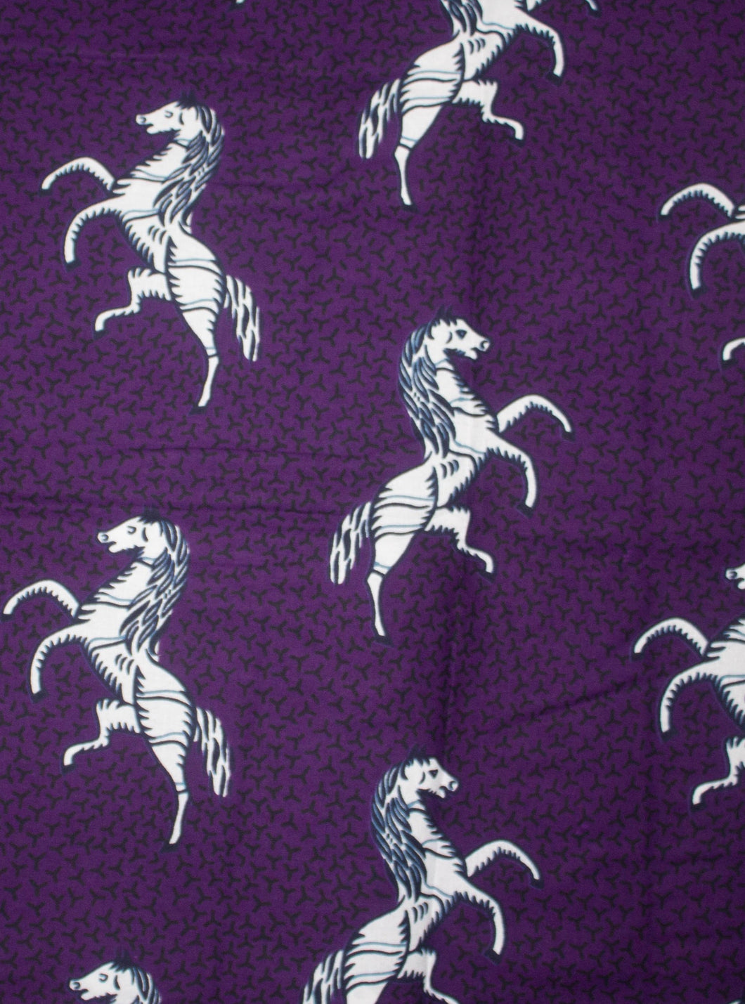 'Purple Jumping Horse' Ankara Fabric (2 yds)
