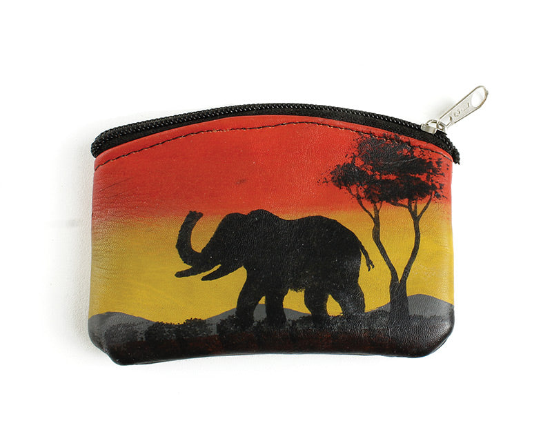 Leather 'African Safari' Coin Purse