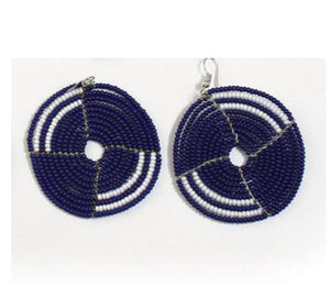 Circle Beaded Maasai Earrings