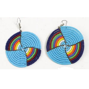 Circle Beaded Maasai Earrings