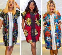 Load image into Gallery viewer, Nigerian Ankara &amp; Lace Luxury Short Kaftan